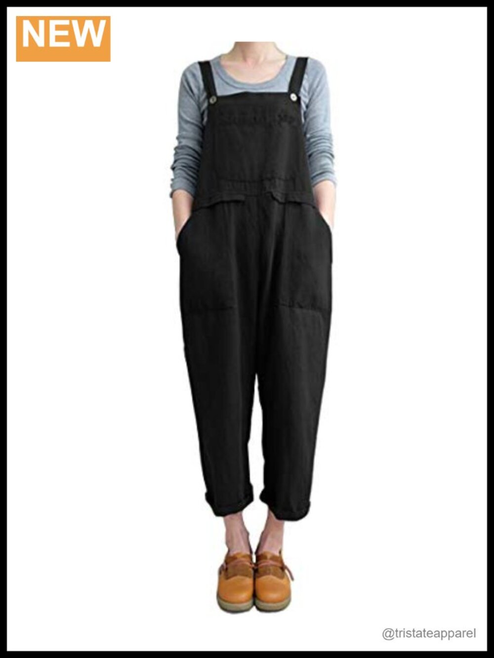 Linen Blend Baggy Overalls Jumpsuit Romper Adjustable Straps Pockets